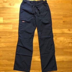 Navy blue Cherokee scrub bottoms with tie